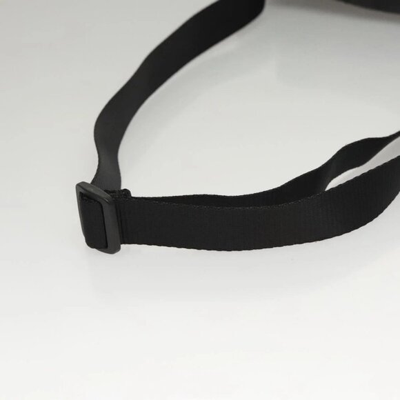 CHANEL Sports Shoulder Bag Coated Canvas Black CC Auth - Picture 8 of 16